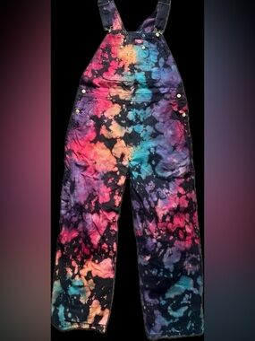 Dickies Festival Wear Tie-Dye Multicolor Overalls | Noice Dyes | Women’s Medium